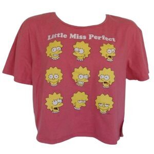 LISA SIMPSON Tshirt, M, Little Miss Perfect, Waist length/crop, Faces, Short slv